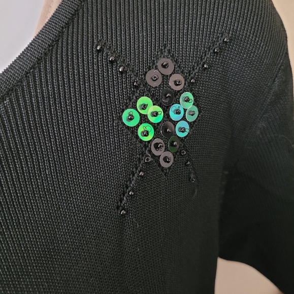 3/$20 Black Shrug with Sequins - Picture 5 of 9
